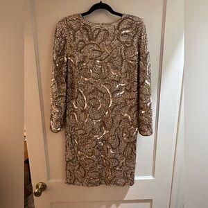 Monique Lhuillier cocktail sequin dress